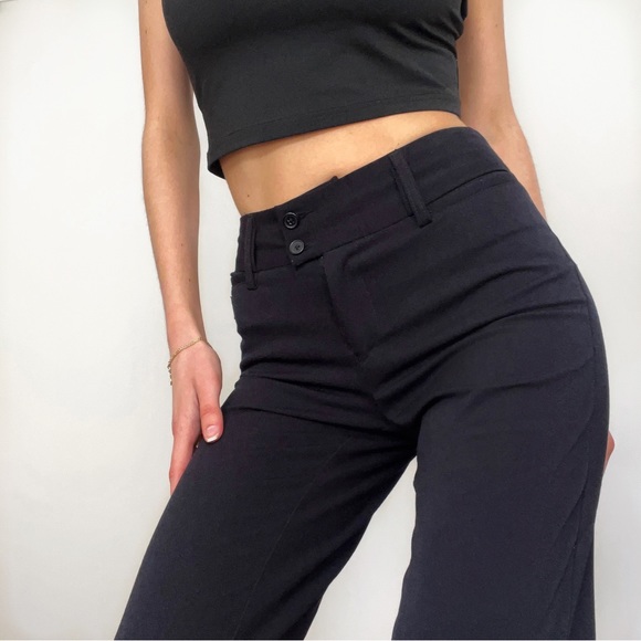 bizwear Pants - Gorgeous black straight leg suit pants/ trousers, size 6 🍒